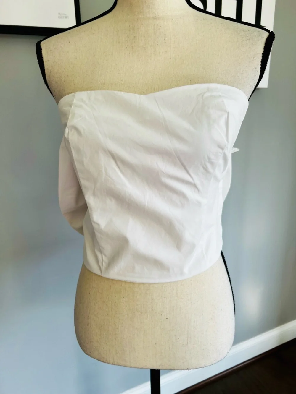 Olivaceous Strapless Top with Bow Back - Picture 3 of 9